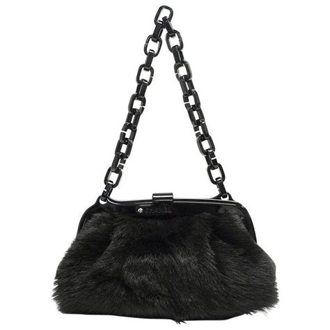 chanel black fur handbags 2019